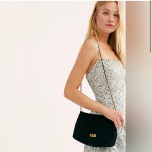 Free People Slouchy Black Suede Bag